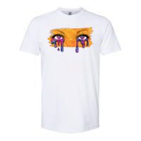 Crying Colorful Tears Sad Eyes Softstyle CVC T-Shirt