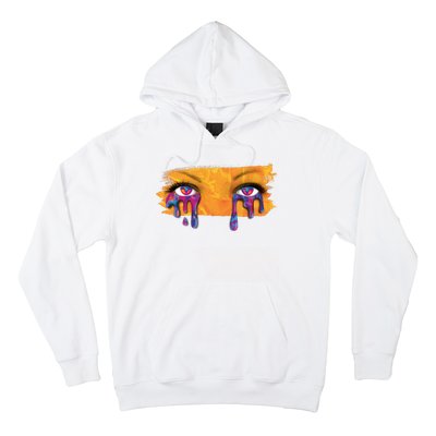 Crying Colorful Tears Sad Eyes Hoodie