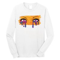 Crying Colorful Tears Sad Eyes Long Sleeve Shirt