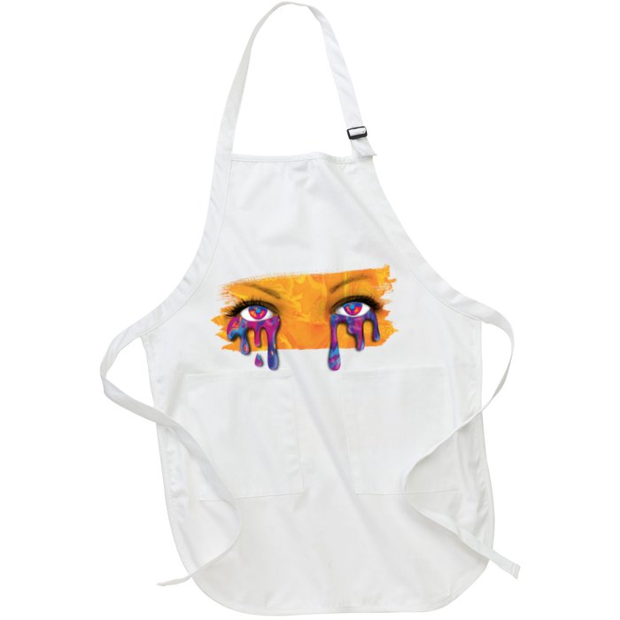 Crying Colorful Tears Sad Eyes Apron