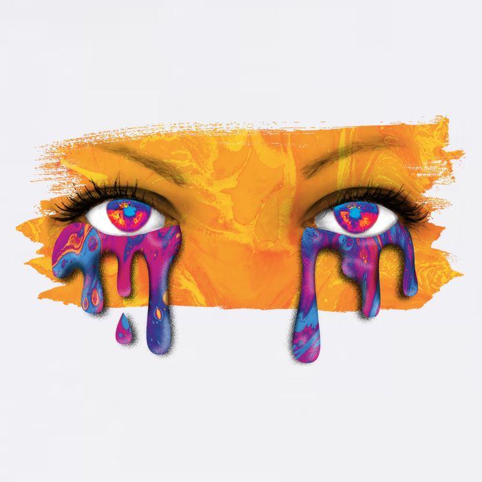 Crying Colorful Tears Sad Eyes Apron