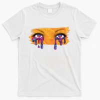 Crying Colorful Tears Sad Eyes T-Shirt