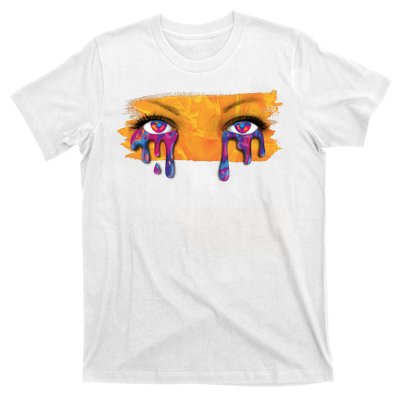 Crying Colorful Tears Sad Eyes T-Shirt