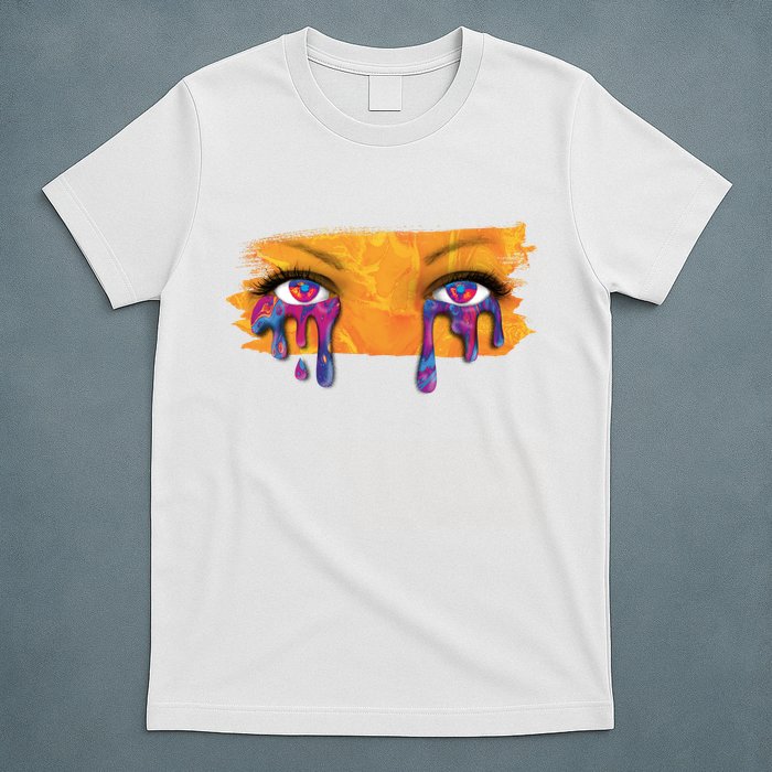 Crying Colorful Tears Sad Eyes T-Shirt
