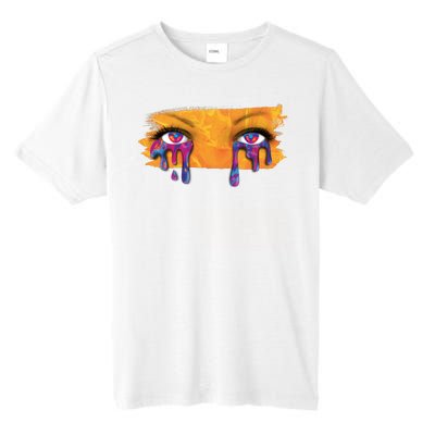 Crying Colorful Tears Sad Eyes Tall Fusion ChromaSoft Performance T-Shirt