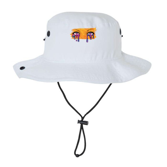 Crying Colorful Tears Sad Eyes Bucket Hat