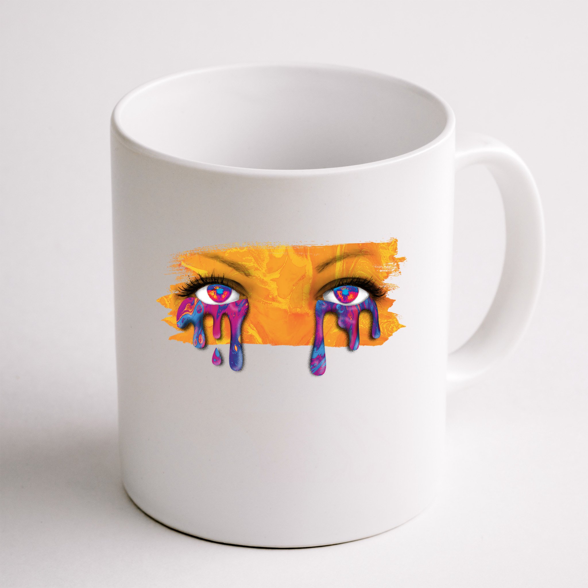 Crying Colorful Tears Sad Eyes Mug