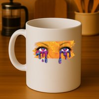 Crying Colorful Tears Sad Eyes Mug