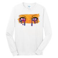 Crying Colorful Tears Sad Eyes Tall Long Sleeve T-Shirt