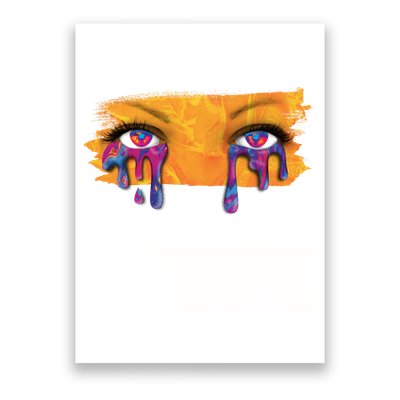 Crying Colorful Tears Sad Eyes Poster
