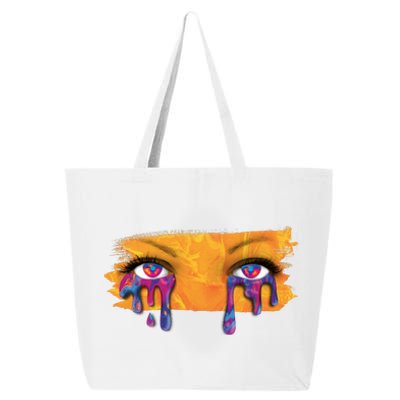 Crying Colorful Tears Sad Eyes 25L Jumbo Tote