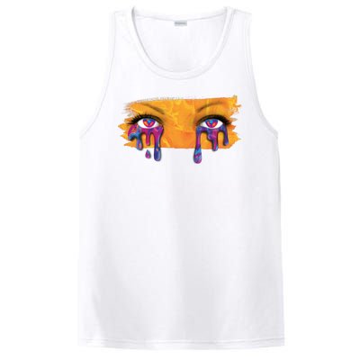 Crying Colorful Tears Sad Eyes PosiCharge Competitor Tank