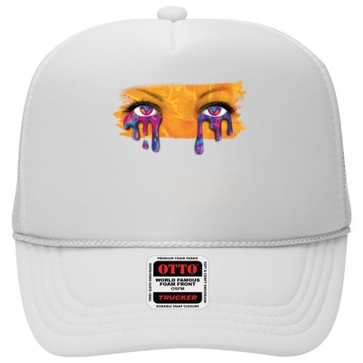 Crying Colorful Tears Sad Eyes Trucker Hat
