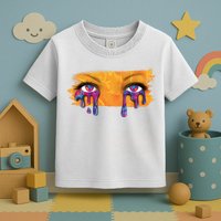 Crying Colorful Tears Sad Eyes Toddler T-Shirt