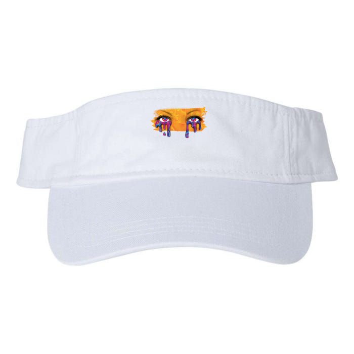 Crying Colorful Tears Sad Eyes Visor