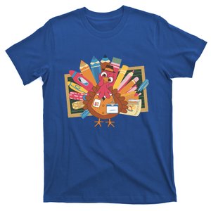 Cute Colorful Turkey Thankful Teacher Turkey Thanksgiving Cool Gift T-Shirt