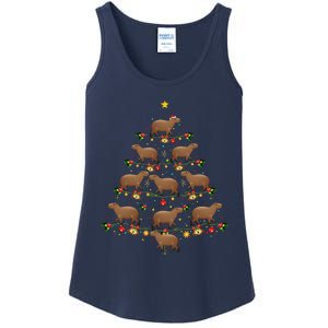 Capybara Christmas Tree Gift Funny Christmas Capybara Ladies Essential Tank