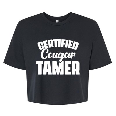 Certified Cougar Tamer Hunter Slayer Wild Cat Cougars Bella+Canvas Jersey Crop Tee