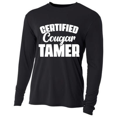 Certified Cougar Tamer Hunter Slayer Wild Cat Cougars Cooling Performance Long Sleeve Crew