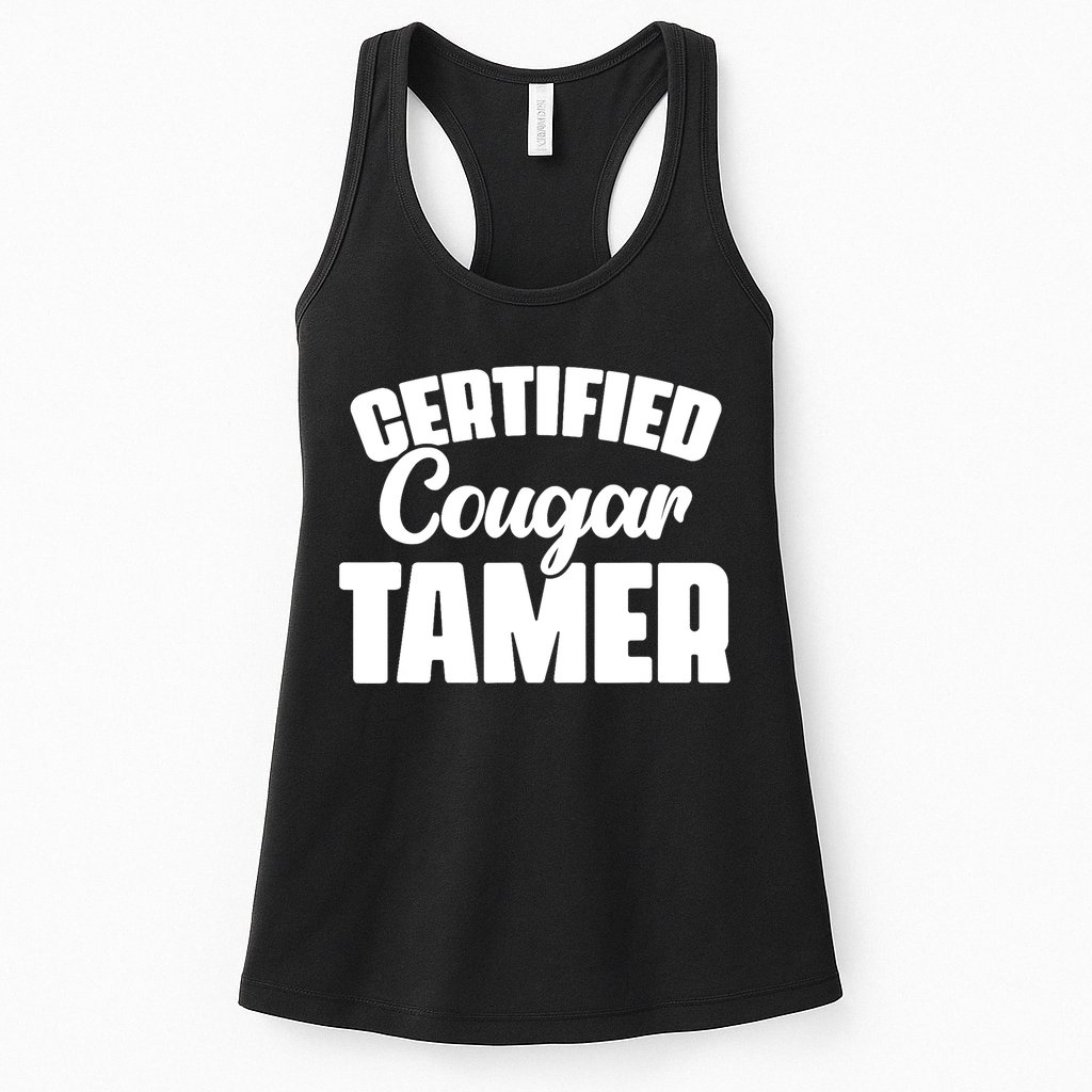 Certified Cougar Tamer Hunter Slayer Wild Cat Cougars Womens Tank Top