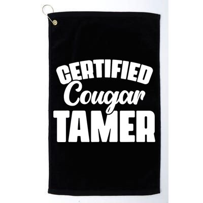 Certified Cougar Tamer Hunter Slayer Wild Cat Cougars Golf Towel
