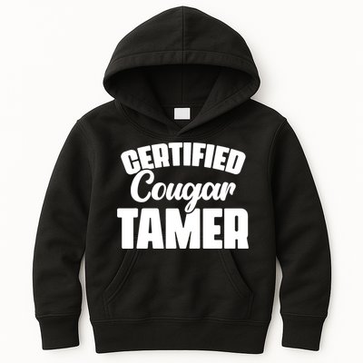 Certified Cougar Tamer Hunter Slayer Wild Cat Cougars Kids Hoodie