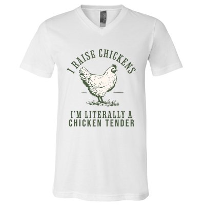 Cool Chicken Tender Art Poultry Chicken Farmer V-Neck T-Shirt