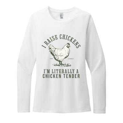 Cool Chicken Tender Art Poultry Chicken Farmer Womens CVC Long Sleeve Shirt