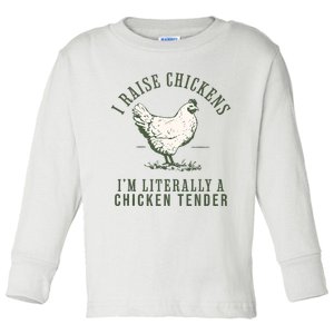 Cool Chicken Tender Art Poultry Chicken Farmer Toddler Long Sleeve Shirt