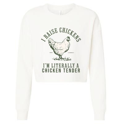 Cool Chicken Tender Art Poultry Chicken Farmer Cropped Pullover Crew