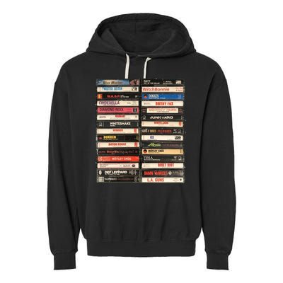 Classic Cassette Tape 1970s 1980s 1990s Garment-Dyed Fleece Hoodie