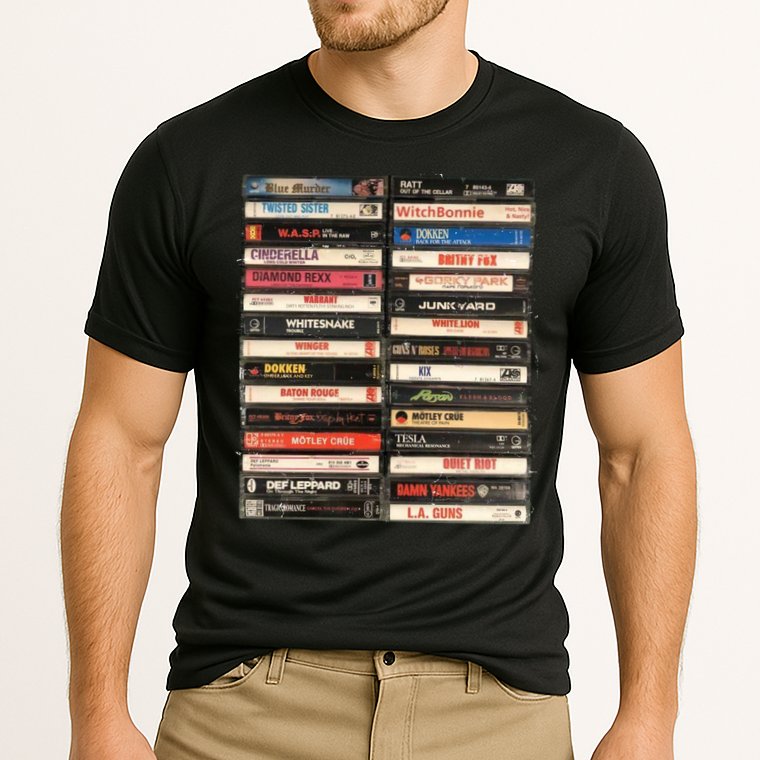 Classic Cassette Tape 1970s 1980s 1990s Cooling Performance Crew T-Shirt