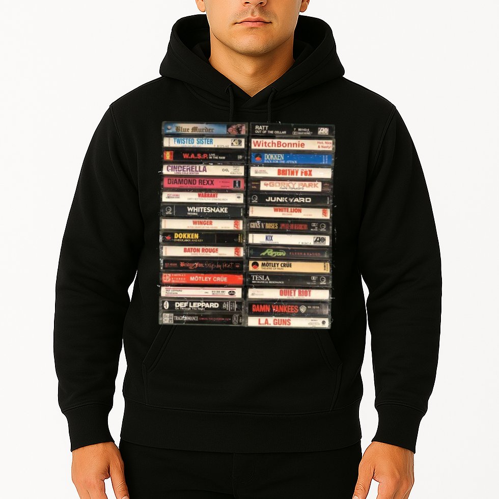 Classic Cassette Tape 1970s 1980s 1990s Hoodie