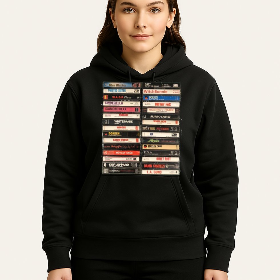 Classic Cassette Tape 1970s 1980s 1990s Hoodie