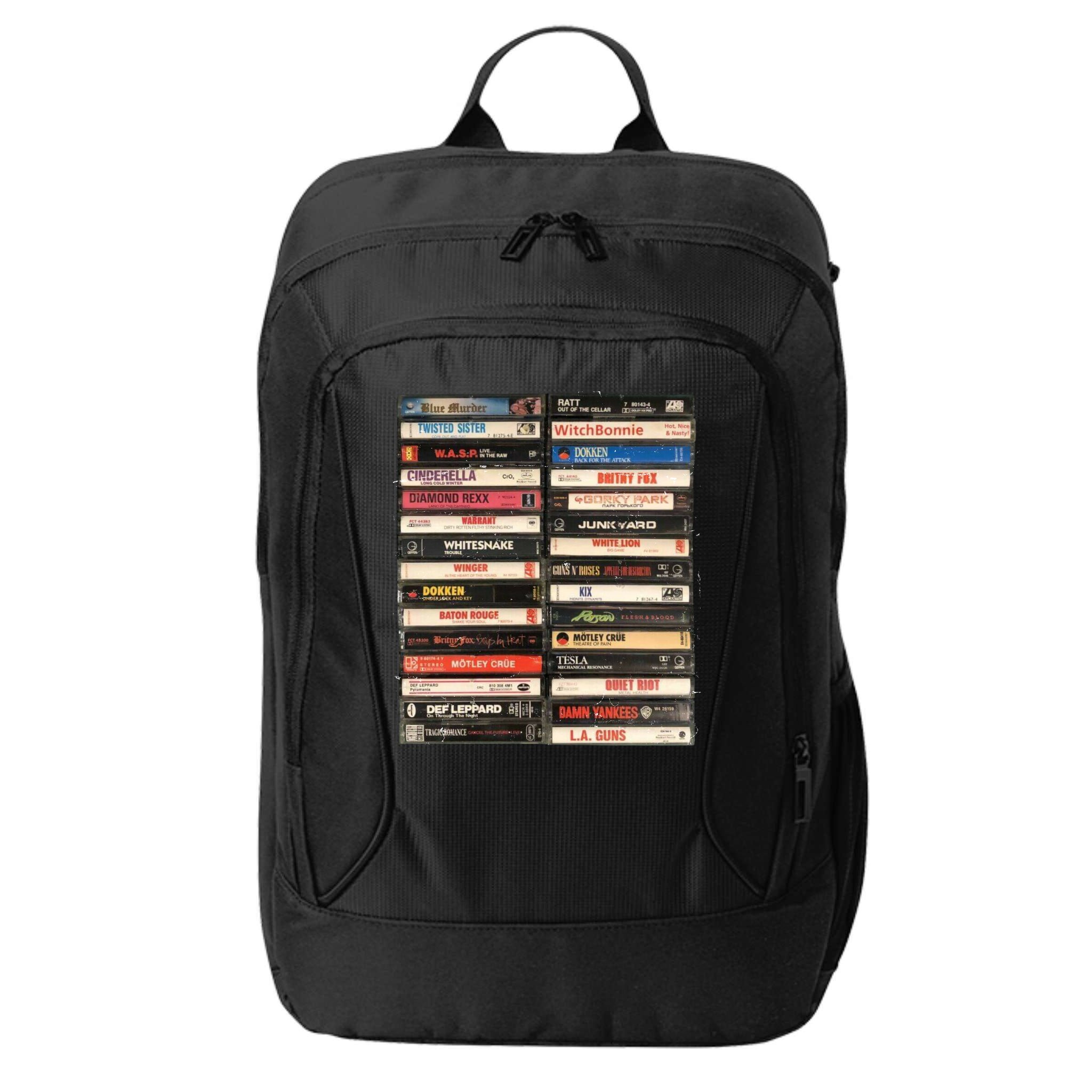 Classic Cassette Tape 1970s 1980s 1990s City Backpack