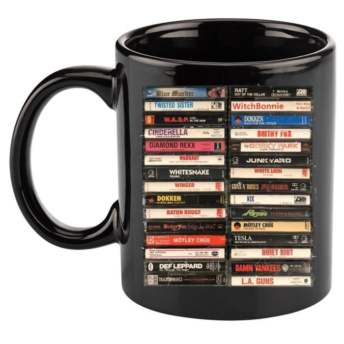 Classic Cassette Tape 1970s 1980s 1990s 11oz C Handle Ceramic Mug