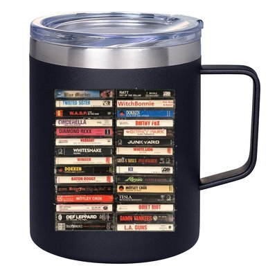 Classic Cassette Tape 1970s 1980s 1990s 12oz Stainless Steel Coffee Mug