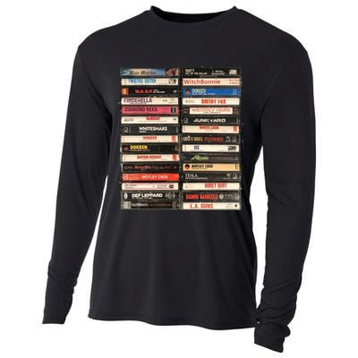 Classic Cassette Tape 1970s 1980s 1990s Cooling Performance Long Sleeve Crew