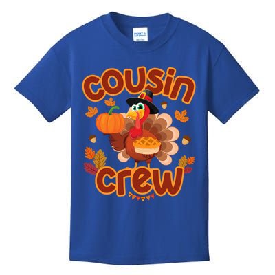 Cousin Crew Thanksgiving Turkey Pumpkin Reunion Party Gift Kids T-Shirt