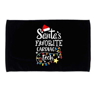 Christmas Cardiovascular Tech Santa's Favorite Cardiac Tech Gift Microfiber Hand Towel