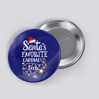 Christmas Cardiovascular Tech Santa's Favorite Cardiac Tech Gift Button