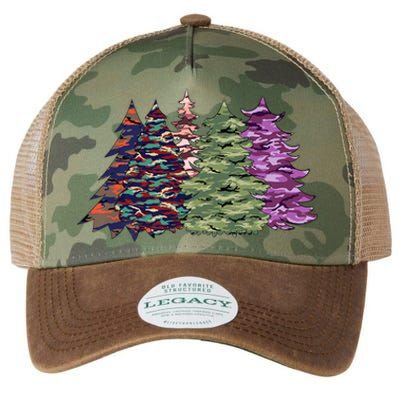 Camo Christmas Tree Print Military Gift Legacy Tie Dye Trucker Hat