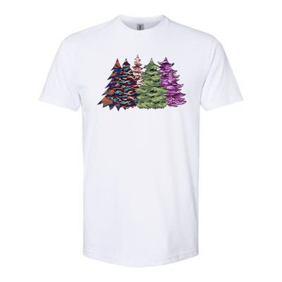 Camo Christmas Tree Print Military Gift Softstyle® CVC T-Shirt