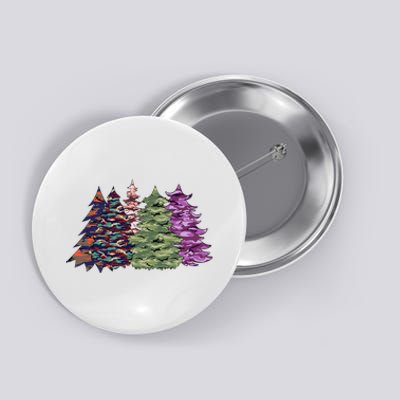 Camo Christmas Tree Print Military Gift Button