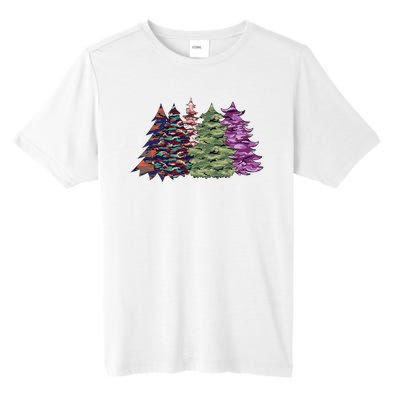 Camo Christmas Tree Print Military Gift Tall Fusion ChromaSoft Performance T-Shirt