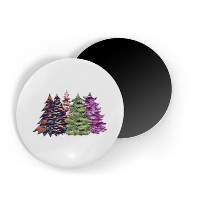 Camo Christmas Tree Print Military Gift Magnet