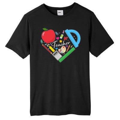 Cute Cool Teacher School Tools Heart Tall Fusion ChromaSoft Performance T-Shirt