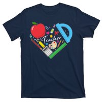 Cute Cool Teacher School Tools Heart T-Shirt