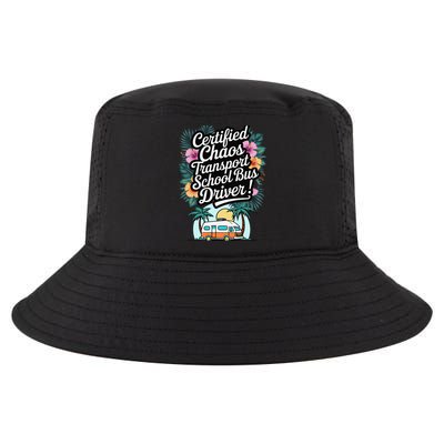 Certified Chaos Transport School Bus Driver DAD Teacher Cool Comfort Performance Bucket Hat