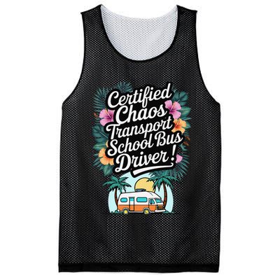 Certified Chaos Transport School Bus Driver DAD Teacher Mesh Reversible Basketball Jersey Tank